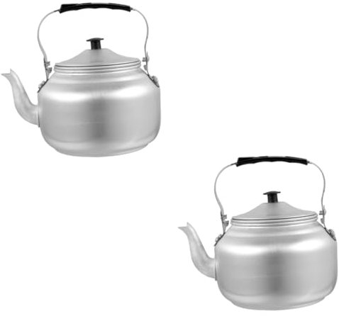 Cabilock 2St Wasserkocher Teekessel mit Griff Tee Zubereitung wasserkanne Teekessel für Büro Kaffee kleiner elektr Herd sicher Filter Tasse Desktop-Teekocher Wasserkessel Aluminium
