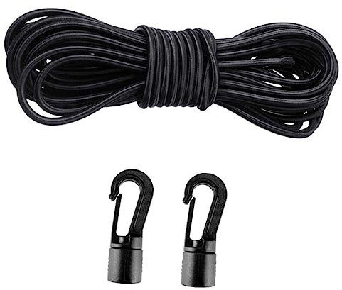 AUTSUPPL 5m Kayak Bungee Cord Hooks Elastic Shock Cord Tie Rope for Tent Poles and Yacht Outdoor Camping Kayak Supplies