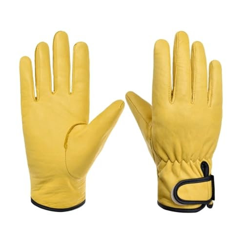 YXINAER Gardening Glove Gardening Work Gloves Cleaning Floral Gloves Safety Protective Leather Gloves for Men and Women(XXL)