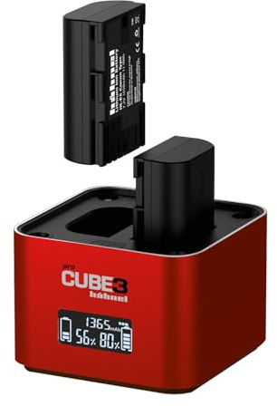 Hähnel - ProCube3 - Für Canon - DSLR Duo-Ladegerät - Schnelleres Aufladen - USB Typ-C Eingang