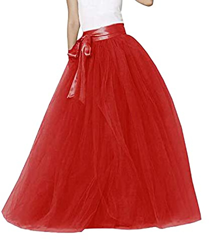 WVONIF Jupe Taille Haute pour Femme avec Ceinture élastique en Maille Jupe Tutu de fête gonflée Jupe Rose 5 Ans