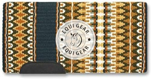 EQUIEMPRESS Sattelunterlage Western Show/Westernsatteldecke aus Neuseelandwolle, Top Wool Pad Sensor Flex (Anpassung möglich) A-342 (34 x 38)