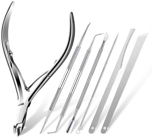 Nagelhautzange Nagelhautschere Scharf Hautzange Nagelhaut Schere Edelstahl Hautschere Fein zur Entfernung Überschüssige, Eingerissener Haut an Finger und Zehen