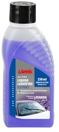 Lampa 37954 Liquido lavavetri estivo profumato, pronto all'uso per vaschette tergicristallo - Lavanda - 250 ml