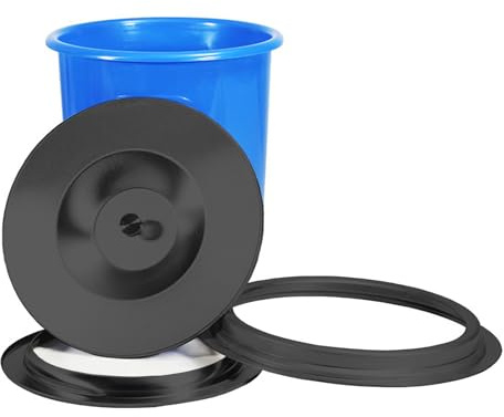 JTWWDM Cubo de Basura de Plástico Oculto Integrado, Tapa de Acero Inoxidable Negro Mate, Conducto de Residuos Simple Integrado 5/8L para Oficina Cocina Baño y Armario,Negro,5L