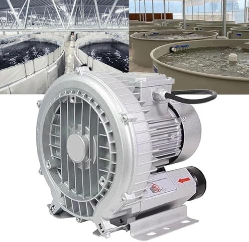 ZYGPH Soplador regenerativo, soplador de Anillo Vortex, Bomba de Aire eléctrica de 220 V, Ventilador centrífugo Industrial Vortex, aireadores para acuarios, estanques y fosas sépticas (250 W/0,34 HP)