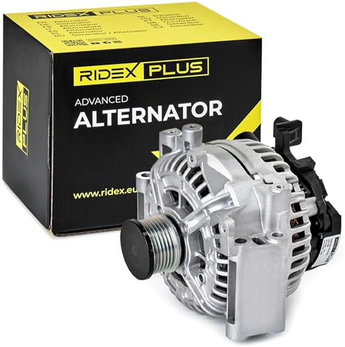 RIDEX PLUS 4G0150P Lichtmaschine 200A Generator LiMa 12V Alternator Drehrichtung im Uhrzeigersinn mit Freilaufriemenscheibe 141540002 121549902 14154000280 Kompatibel mit MERCEDES-BENZ CLK C209