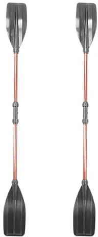 Bvizyelck Lot De 2 Pagaies De Kayak Double Rame, Pagaies De Canoe Démontable Aluminium, Portables Rames De Bateau Réglables, Rame Double Paddle pour Kayaks Gonflable, Aviron Bateau, Canoë