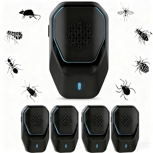 2026 Nuevo de y Control Mosquitos,Ultrasonico Cucarachas Repelente (4 Pack),Repelente insecticida cucarachas Mosquitos Interiores,para Roedores,Arañas,Insectos.