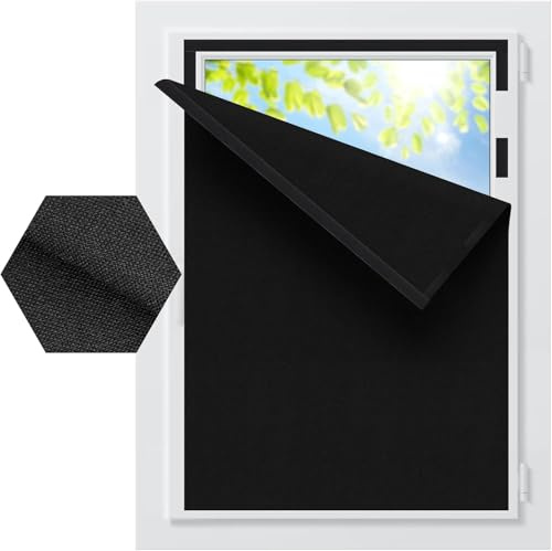 BKSAI Occultant Fenetre Rideau Occultant sans Perçage Store Occultant | Rideau en Lin 100*150CM Tissu Occultant Thermique Découpable Protection Solaire pour Voyage Chambre Bureau Fenetre de Toit