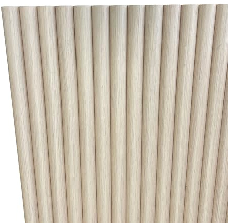 Masquepack – Set x2 Paneles Acústicos Decorativos de Madera Flexible Roble - Paneles Decorativos para Pared, Absorción de Sonido y Diseño Moderno (Roble Flex/Fieltro Negro, Set x2-240x50)