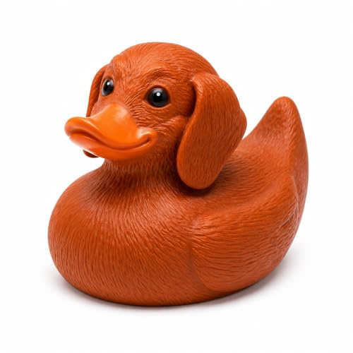 Topshop24you Badeente Dackel Design für Bad & Deko, Quietscheente, PVC