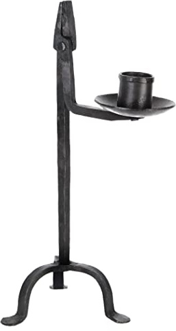 Ulfberth geschmiedeter Kien sábana Plana con trípode Soporte de Vela Soporte Acero Vikingo Medieval