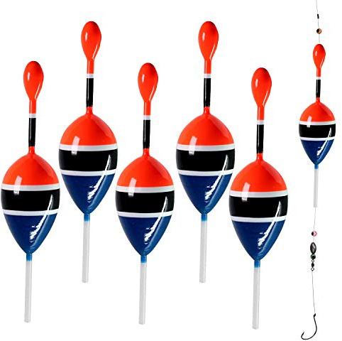 THKFISH Angeln Posen Schwimmer Angelsets Balsaholz Angelposen Slip Posen Set für Barsche und Forellen, Crappie, Zander 5 Stücke