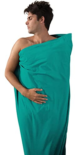 Sea to Summit Premium Cotton Rec Travel Liner, sea Foam, Standard