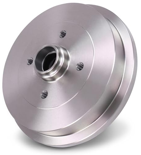BESTPRICE 1x Bremstrommel Hinterachse ohne Radlager Kompatibel mit A udi 80, COUPE B2, SEAT CORDOBA, IBIZA 2, TOLEDO 1, SKODA FAVORIT, FELICIA, VW CADDY 2, GOLF 3, PASSAT, POLO, SNTANA, VENTO