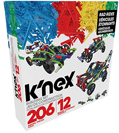 K'Nex 15214 12 Kit de Construction 12 modèles Courses extrêmes, Jouets éducatifs pour garçons et Filles, kit d’Apprentissage pour Enfants avec des de 206 pièces, Jeu de Construction à partir de 7 Ans