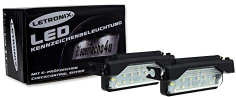 LETRONIX SMD LED Kennzeichenbeleuchtung Module geeignet für 6 Typ GJ/GL ab 2012 mit E-Prüfzeichen