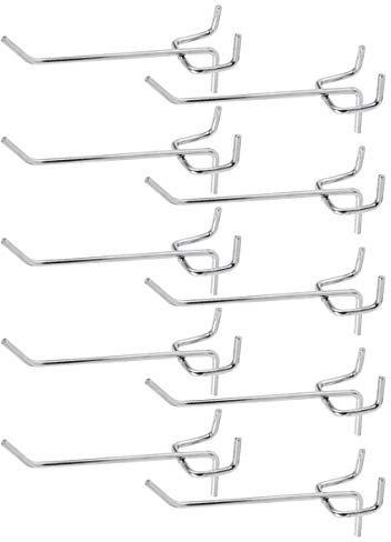 Cabilock 50Pcs Crochets de Panneau Perforé Assortiment de Panneau Perforé Organisateur D'outil Crochets de pour Organiser Le Système de Stockage D'outils 10 Cm