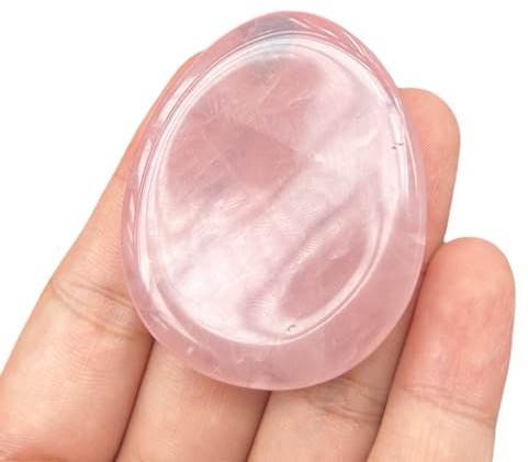 Manekieko Naturlig rosenkvarts vattendroppar chakra tummar bekymmer sten, stress avslappning healing reiki kristallväskor palmstenar