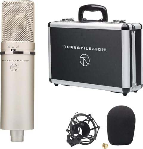 Turnstile Audio Concourse Series TAC1100 Micrófono de condensador cardioide multipatrón, diafragma grande para grabación vocal, podcast y transmisión, salida XLR