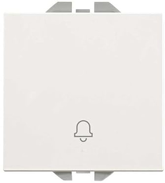 SIMON 270 | Pulsador con grabado campana 10A blanco 20000152-090