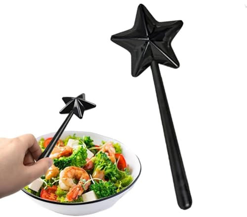 Saliera e pepiera con bacchette magiche, dispenser per sale, pepe, sale e pepe, ricaricabile, dispenser per sale e pepe, condimenti, con fori, per la casa (nero)