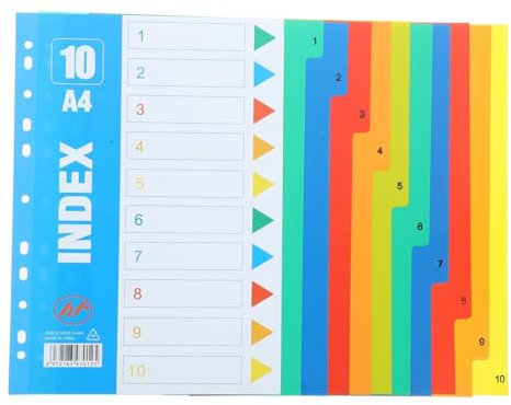 VILLFUL 1 Satz Index-Trennseite trennlaschen trennstreifen für ordner Zahlenteiler Ordnerteiler mit Laschen Etiketten das Notebook Trennwände für Binder Loseblatt-Marker Loses Blatt Zettel