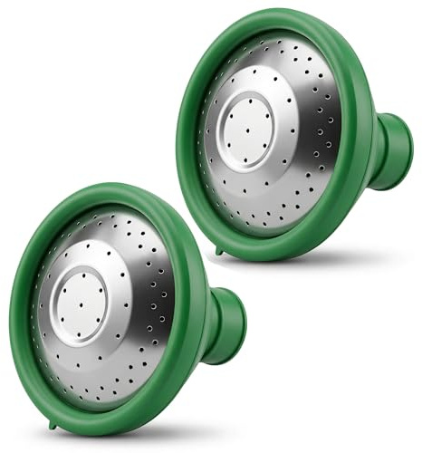 Universal Garden Watering Can Rose Head - Green Water Sprinkler Sprayer Head Fits All Standard Size Watering Can Ideal for Garden, Nursery, Fine Spray, Seeding - 2 pack