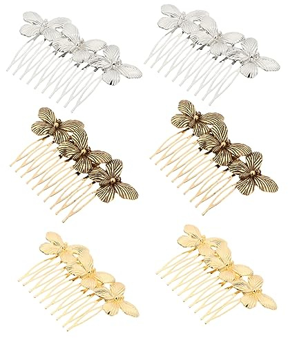 Mikinona 6piezas Peinetas Vintage De Para Novia De Adorno Nupcial Accesorios Para Peinados De Boda Headdress Elegante Para Bodas y Fiestas