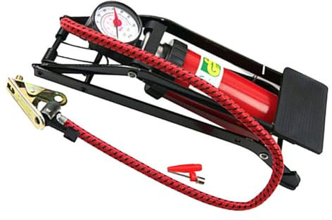 KITANDOVE Große Tragbare Hochdruck Fußpumpe Für Auto Und Fahrrad Multifunktionale Reifenluftpumpe Mit Robustem Design Und Rotem Schlauch Ideal Für Unterwegs Und Notfälle
