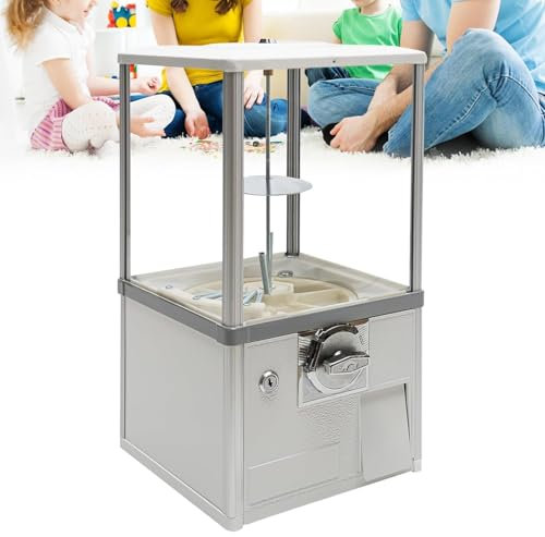 Commercial Candy Gumball Machine with Round Capsule Bouncy Ball Dispenser Automatic Capsule Vending Machine for Game Retail Stores (White) 4.55.5cm Ball Size