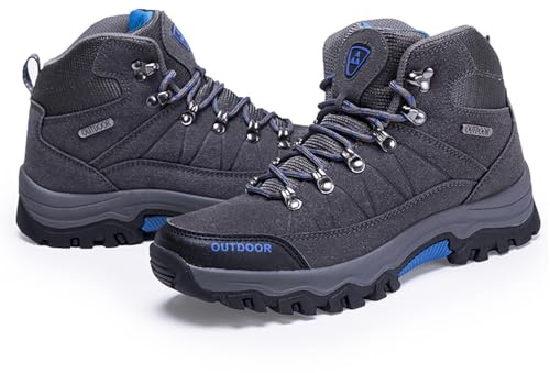 Hixingo Chaussures de Randonnée Homme, Couple Chaussure Randonnée Homme Plein Air, Imperméable Chaussure de Marche Homme, Automne/Hiver Antidérapant Chaussure de Randonnée Homme