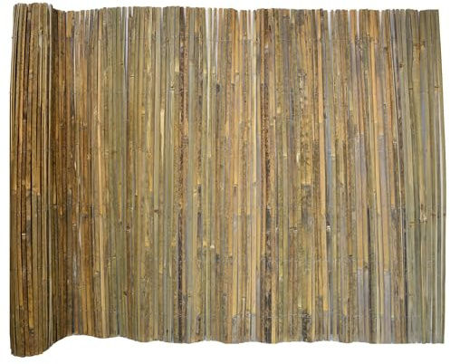UNUS Bambu insynsskyddsmatta, platt bambu, insynsskydd, trädgårdsstaket, bambumatta, insynsskyddsstaket, balkong, insynsskydd, staket för trädgård, balkong eller terrass