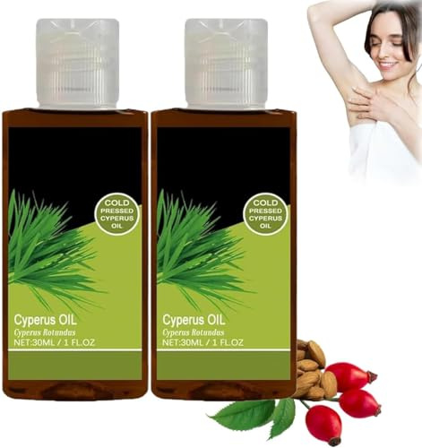 Cyperus Rotundus Oil,Cyprus Rotundus Oil,100% Natural Nut Grass Oil,Cyperus Oil for External Hair Removal,Organic Cyperus Essential Oil for Reducing Body Hair Growth (2)