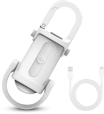 Mini Torch Key Ring 1200 Lumen 3 in 1 Small Torch LED Rechargeable with Power Bank Extremely Bright Flashlight Keychain Hand Lamp Waterproof for Outdoors, Rescue, Camping, White