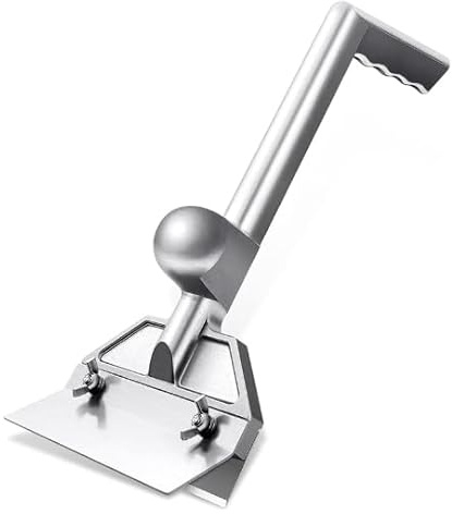 PURPLEBIRD Racloir de Plancha Robust - Lame Acier Inox 15 cm - Manche Ergonomique Aluminium - Usage Professionnel et Domestique