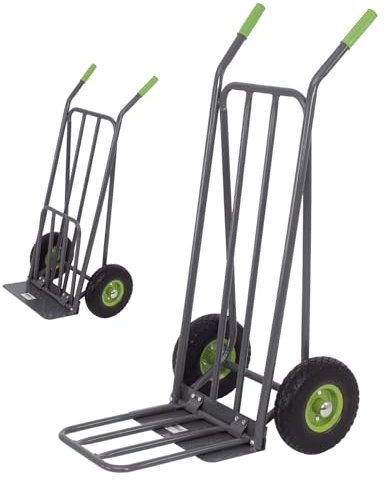 TRUTZHOLM Paketkarre mit extra Ladefläche 42 cm Traglast 250 kg Stahlrahmen klappbar Sackkarre Stapelkarre