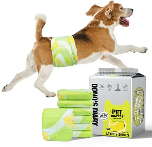 DONO Pannolini per cani maschi antiscivolo, 20 pezzi, pannolini cane maschio, pannolinia fascia per cani maschi, super assorbenti per incontinenza, Addestramento cuccioli, viaggio, XS, S, M, L