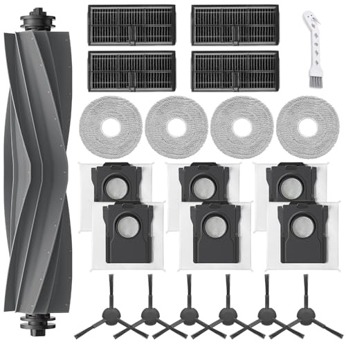 HoHumoca Kits d'accessoires pour Dreame L10s Pro Ultra Heat/L10s Ultra Gen 2/L40 Ultra AE/X30 Ultra/Mova E30 Ultra, 1 Brosse Principale 6 Sacs à Poussière 4 Filtre 6 Brosse Latérale 4 Serpillière