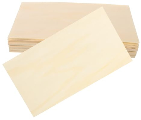 GLEAVI 50piezas Láminas De Madera Para Envolver Envoltura De Pan y Sándwiches Resistente Grasa Diseño Rústico