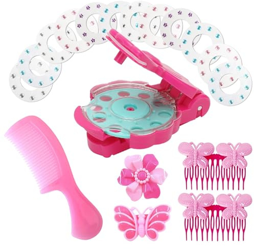 ZXTGBQ Hair Bedazzler Kit, Glitzersteine Haare Maschine mit 120 Glitter Strasssteine und Haarsträhnen, Haarnadeln, Kämme und Haarbänder, Strasssteine Haare, Haarschmuck Maschine, Hair Gemstone Styler