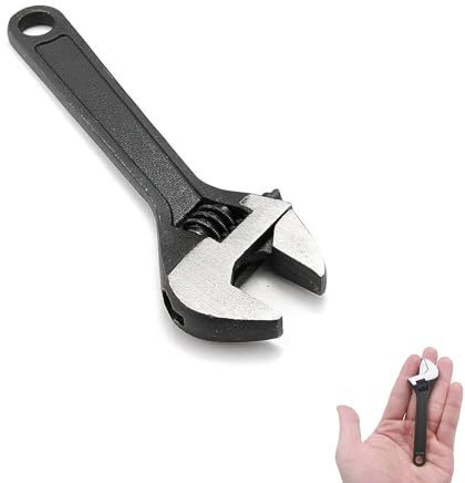 JFGDVW Mini Adjustable Spanner, Multifunctional Adjustable Wrench, Lightweight Portable, for Auto Mechanical Repair Rust-Resistant Steel Tool for Bicycle, Plumbing, DIY (4 Inch)
