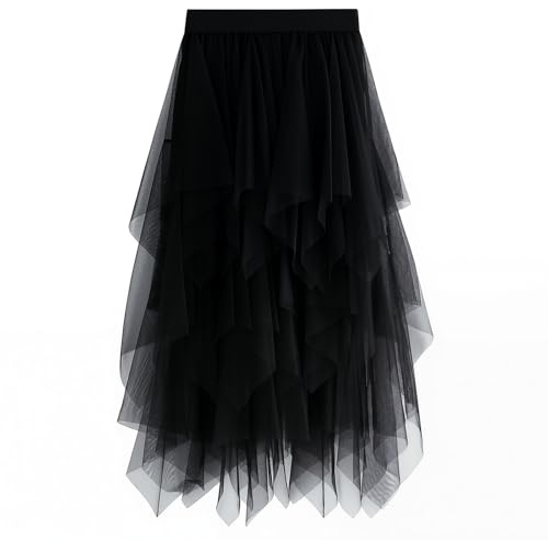 Gonna Tutu Donna Elastico Tutu Gonna in Tulle Tutu Gonna Annata Cocktail Swing Principessa Sottogonna Tulle per Feste in Maschera Costumi di Danza Costume da Ballo per Feste, M
