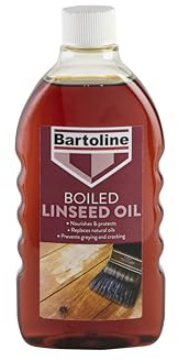 Bartoline Boiled Linseed Oil 500 ml – Fast-Drying Wood Protector for Softwood Garden Furniture & Interior Wood