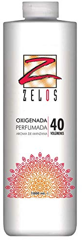 Oxigenada 40 volúmenes - 1000 ml - Aroma de Manzana - Emulsión Oxidante en Crema para Tinte y Decoloración - Da una Textura Sedosa Al Cabello - Uso Profesional - Zelos