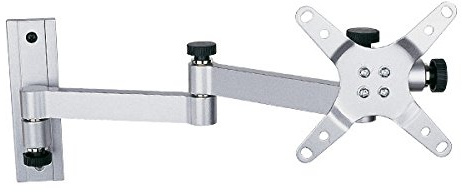 Drall Monitor Soporte de Pared Plateado, Blanco o Negro TFT/LCD/LED TV para PC Televisor de Pantalla Plana 19-31 Pulgadas VESA 75 100 Modelo: L52VA, Color:Plata