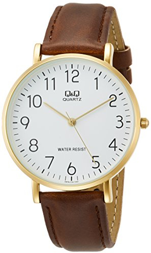 Citizen Q&Q Analoge Herren-Automatikuhr mit Lederband Q978J104Y, Band