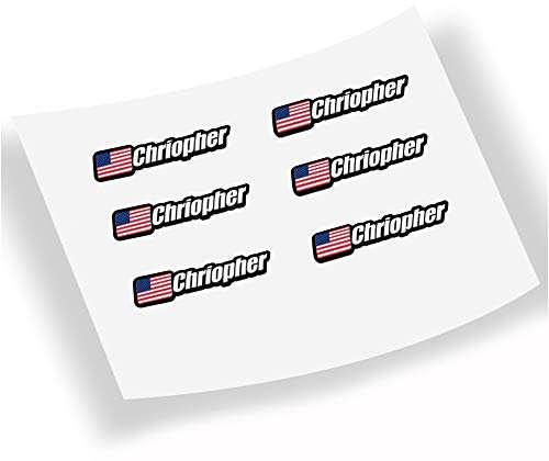 Customized Bike Name Stickers with Country Flags Rider ID Sticker Personal Name Decals Sticker for Bicycle 5 Model
