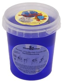 Kerzengel | Kerzen gießen | Candle-Gel Kreativ-Set | 400g | BLAU | wiederverschließbare Dose | DIY Gel-Kerzen